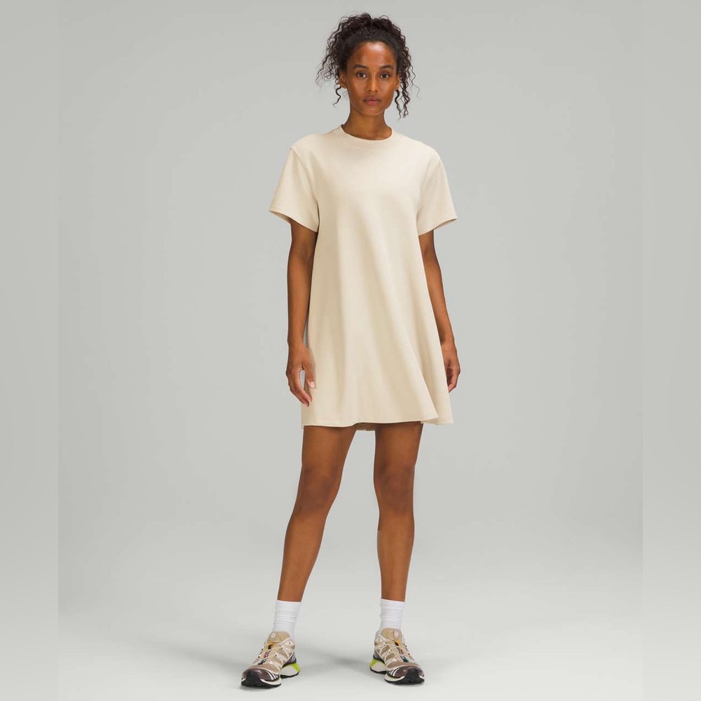Lululemon•Softstreme All Yours T-Shirt Dress•Short Sleeve Midi•White Opal•NWOT•M